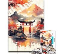 Jigsaw for Adults1000 Pieces Japanese Landscape Beautiful Design Game Learning Educational Birthday Gift (size 38x26cm)