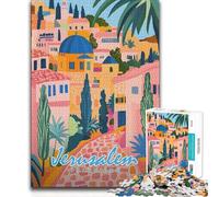 Jigsaw for Adults1000 Pieces Jerusalem Cityscape For Family Fun Funny Gift Suitable for People Aged 14 And Above 50x75cm