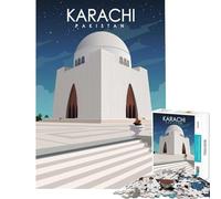 Jigsaw for Adults1000 Pieces Karachi Pakistan Brain Intelligence Challenge Addictive Toys Practical Game Presents for Women Great Gifts (Size 75x50cm)