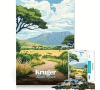Jigsaw for Adults1000 Pieces Kruger National Park, South Africa Premium Cut Play Mental Skill Game Idle Fun Time Christmas Wall Art (38x26cm)