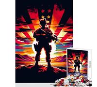 Jigsaw for Adults1000 Pieces Marine Corps Sunset Art Jigsaw Puzzles for Adults Pattern Assembly Difficult And Challenge Challenging Family Fun Game (50x75cm)