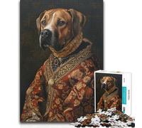 Jigsaw for Adults1000 Pieces Medieval Dog Portrait For Family Fun Funny Gift Suitable for People Aged 14 And Above 50x75cm