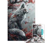 Jigsaw for Adults1000 Pieces Mystic Kitsune Fox Difficult And Challenge Analysis And Logic Toy Wall Decor Suitable for Ages 14 And Up (50X75cm)