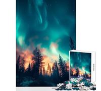 Jigsaw for Adults1000 Pieces Northern Lights Puzzles for Teenagers Difficult Hard Challenging To Complete Toy Intellectual Game (38x26cm)