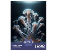 Jigsaw for Adults1000 Pieces Ocean Jellyfish Glow Teenager Puzzles Toy Wall Decor Wall Decoration Gifts for Friends And Family 38x26cm/1000pcs
