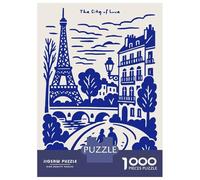 Jigsaw for Adults1000 Pieces Paris The City of Love Jigsaw Puzzle Brain Teaser Game Difficult Hard Gifts for Friends And Family 38x26cm/1000pcs