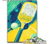 Jigsaw for Adults1000 Pieces Pickleball Paddle And Balls Beautiful Design Game Learning Educational Birthday Gift (size 38x52cm)
