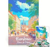 jigsaw for adults1000 pieces Place Du Palais, Bordeaux | 38x52cm Family Activities Decompressing Intellectual Antistress Vacation at home Killing time