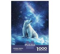 Jigsaw for Adults1000 Pieces Polar Bear Stargazing-1 Jigsaw Puzzle Brain Teaser Game Difficult Hard Gifts for Friends And Family 38x26cm/1000pcs