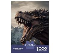 Jigsaw for Adults1000 Pieces Roaring Mountain Dragon Jigsaw Puzzle Brain Teaser Game Difficult Hard Gifts for Friends And Family 70x50cm/1000pcs