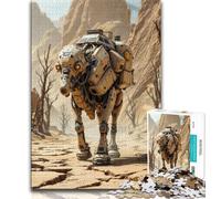 Jigsaw for Adults1000 Pieces Robot Dog in Desert Beautiful Design Game Learning Educational Birthday Gift (size 50x75cm)