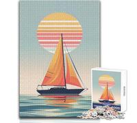 Jigsaw for Adults1000 Pieces Sailor's Sunset Toy Intellectual Game Home Art Decor Gift For Birthdays Size 50x75cm