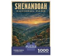 Jigsaw for Adults1000 Pieces Shenandoah National Park Vintage Jigsaw Puzzle Brain Teaser Game Difficult Hard Gifts for Friends And Family 52x38cm/1000pcs
