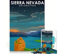 Jigsaw for Adults1000 Pieces Sierra Nevada at Night Precise Cut Art Cognitive Game Toy Relax Play Time Christmas Wall Art (38x52cm)