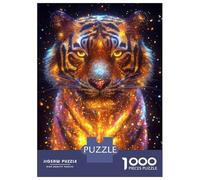 Jigsaw for Adults1000 Pieces Sparkling Tiger Portrait Jigsaw for Adults Relaxing Games But Fun And Humorous Challenging To Complete 38x26cm/1000pcs