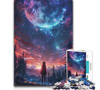 Jigsaw for Adults1000 Pieces Starry Nights Embrace Tough Challenge Family Game for And from 14 Years And over (size 38x26cm)