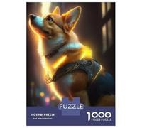 Jigsaw for Adults1000 Pieces Steampunk Corgi Dog Jigsaw Puzzle Brain Teaser Game Difficult Hard Gifts for Friends And Family 52x38cm/1000pcs