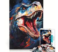 Jigsaw for Adults1000 Pieces The Dinosaurs Fun Games Stress Reliever with Fully Interlocking Randomly Shaped Pieces 38x52cm