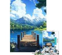 Jigsaw for Adults1000 Pieces The Dock Difficult And Challenge Analysis And Logic Toy Wall Decor Suitable for Ages 14 And Up (38X26cm)