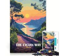 Jigsaw for Adults1000 Pieces The Lycian Way, Turkey Smooth Joint Fun Mental Focus Game Casual Game Time Birthday Fun Gift (38x52cm)