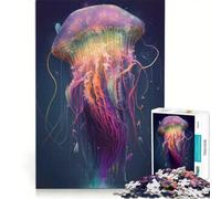 Jigsaw for Adults1000 Pieces The Mysterious Jellyfish Fun Games Stress Reliever with Fully Interlocking Randomly Shaped Pieces 50x75cm