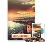 Jigsaw for Adults1000 Pieces Thessaloniki Precise Cut Art Cognitive Game Toy Relax Play Time Christmas Wall Art (38x52cm)