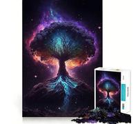 Jigsaw for Adults1000 Pieces Tree of The Universe Precise Cut Art Cognitive Game Toy Relax Play Time Christmas Wall Art(38x26cm)