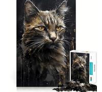 Jigsaw for Adults1000 Pieces Turkish Angora Cat Pretty Smooth Joint Fun Mental Focus Game Casual Game Time Birthday Fun Gift(38x26cm)