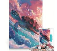 Jigsaw for Adults1000 Pieces Turtle Serenity, Anti-Stress Toys, Precision Cutting, Artists' Collection, Fine Arts 38x52cm