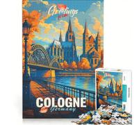 jigsaw for adults1000 pieces Urban Retro Dreams Cologne | 75x50cm improve memory Help the brain exercise Enhance love between couples