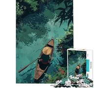 Jigsaw for Adults1000 Pieces Vietnam River Journey Brain Intelligence Challenge Addictive Toys Practical Game Presents for Women Great Gifts (Size 75x50cm)