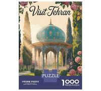 Jigsaw for Adults1000 Pieces Visit Tehran Travel Jigsaw Puzzle Brain Teaser Game Difficult Hard Gifts for Friends And Family 70x50cm/1000pcs