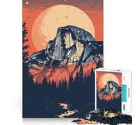 Jigsaw for Adults1000 Pieces Yosemite Forest Sunset Smooth Joint Fun Mental Focus Game Casual Game Time Birthday Fun Gift (38x52cm)