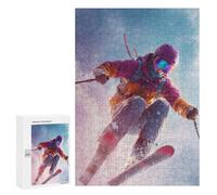 Jigsaw for Adults300 PCS Action-Packed Ski Adventure Jigsaw for Teenagers For Family Fun Educational Challenge Unique Birthday And Gifts 300 PCS