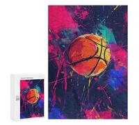 Jigsaw for Adults300 PCS Colorful Basketball Artwork -4 Adult Jigsaw Puzzles Birthday Present Difficult And Challenge Birthday And Unique Gifts 300 PCS