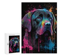 Jigsaw for Adults300 PCS Colorful Labrador Art Print Adult Jigsaw Puzzles Birthday Present Difficult And Challenge Birthday And Unique Gifts 300 PCS