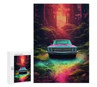 Jigsaw for Adults300 PCS Fantasy Forest Car Adventure Adult Jigsaw Puzzles Birthday Present Difficult And Challenge Birthday And Unique Gifts 300 PCS