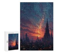Jigsaw for Adults300 PCS Galactic Cityscape -1 Adult Jigsaw Puzzles Birthday Present Difficult And Challenge Birthday And Unique Gifts 300 PCS