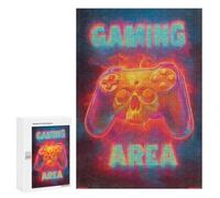 Jigsaw for Adults300 PCS Gaming Area Neon Sign-2 Adult Jigsaw Puzzles Birthday Present Difficult And Challenge Birthday And Unique Gifts 300 PCS