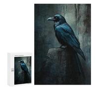 Jigsaw for Adults300 PCS Gothic Raven Art Print Adult Jigsaw Puzzles Birthday Present Difficult And Challenge Birthday And Unique Gifts 300 PCS
