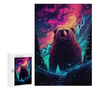 Jigsaw for Adults300 PCS Magical Forest Bear Artwork Jigsaw for Teenagers For Family Fun Educational Challenge Unique Birthday And Gifts 300 PCS
