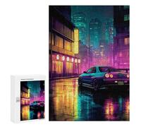 Jigsaw for Adults300 PCS Neon City Nightscape Adult Jigsaw Puzzles Birthday Present Difficult And Challenge Birthday And Unique Gifts 300 PCS