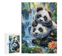 Jigsaw for Adults300 PCS Panda Paradise Nature's Wonderland Adult Jigsaw Puzzles Birthday Present Difficult And Challenge Birthday And Unique Gifts 300 PCS