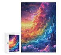 Jigsaw for Adults300 PCS Rainbow Clouds in Space -1 Adult Jigsaw Puzzles Birthday Present Difficult And Challenge Birthday And Unique Gifts 300 PCS
