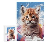 Jigsaw for Adults300 PCS Rainbow Kitten Painting Adult Jigsaw Puzzles Birthday Present Difficult And Challenge Birthday And Unique Gifts 300 PCS