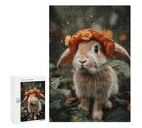 Jigsaw for Adults300 PCS Rainy Day Bunny Adventure Adult Jigsaw Puzzles Birthday Present Difficult And Challenge Birthday And Unique Gifts 300 PCS
