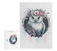Jigsaw for Adults300 PCS Snow Owl Watercolor Art Adult Jigsaw Puzzle Relaxing Games Stress Reliever Birthday Present, Gifts, 300 PCS
