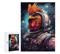 Jigsaw for Adults300 PCS Space Chicken Explorer-2 Jigsaw for Teenagers For Family Fun Educational Challenge Unique Birthday And Gifts 300 PCS