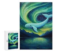 Jigsaw for Adults300 PCS Whale Watching Aurora Borealis Adult Jigsaw Puzzles Birthday Present Difficult And Challenge Birthday And Unique Gifts 300 PCS
