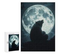Jigsaw for Adults300 PCS Wolf Howling at Full Moon-7 Jigsaw for Teenagers For Family Fun Educational Challenge Unique Birthday And Gifts 300 PCS